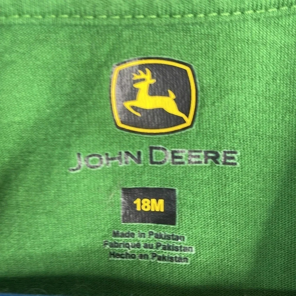 JOHN DEERE I’m the Little Brother Green Graphic Crewneck Tee Size 18M - Picture 4 of 9